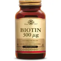 Solgar , Biotin, 300 mcg, 100 Tabletter