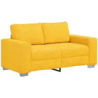 vidaXL Loveseat soffa ljusgul 160x77x82 cm manchestertyg