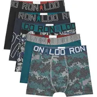 JBS CR7 Boxershorts - 5-pack - Marinblå/Gråmelerad/Petroleum m. Möns - - 4-6 år (104-116) - Boxershorts