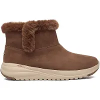SKECHERS On-the-GO Stellar - Mysig Steg Läder Dam Choklad Vinter Ankelskor