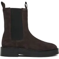 Calvin Klein Suede Stacked Heel Chelsea Boots