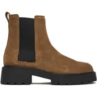 Calvin Klein Suede Chunky Square Toe Chelsea Boots