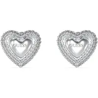 GUESS Beloved Pave Heart Studs örhängen