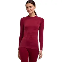 Falke - Underställ dam - Longsleeved Shirt W Merlot för Unisex - Storlek XS - Bordeaux