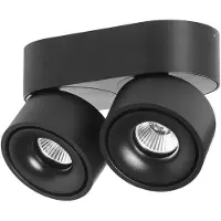 Loom Design Aim LED-takspotlight 2 lampor svart Aim, dimbar, Svart, Vardagsrum / matsal, Aluminium / grå / zink, Modern, LED-taklampa