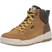Rieker Boots med snörning mörkbrun / curry / mörkgrå
