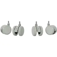 Leitz Låsbara hjul för Ergo Elektriskt Höj- & Sänkbart Skrivbord (65340001), Grå, 4 cm, 40 mm, 40 mm, 80 mm, 4 styck