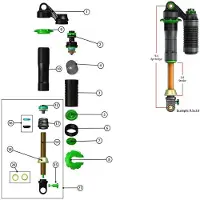 DVO Jade X-wp Long Ref 5 Bakre Stötdämpare ögla Kit