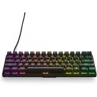 SteelSeries Apex Pro Mini, Kabel, USB, Mekaniska tangentbrytare, QWERTY, RGB LED, Svart