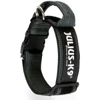 Julius-K9 K9 C&G halsband m/ handtag svart/grå 40 mm / 38-53