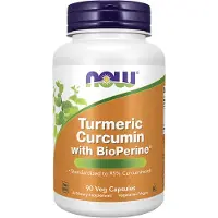 Now , Kurkuma Curcumin med BioPerine, 90 Veg Kapslar