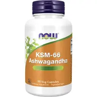 Now , KSM-66 Ashwagandha, 600 mg, 90 Veg Capsuler
