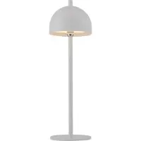 Schöner Wohnen LED-batteridriven bordslampa Bellies, vit, IP54 dimbar, Vitt / opal, Vardagsrum / matsal, Metall, Skandinavisk