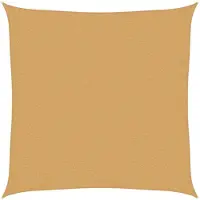 vidaXL Solsegel 160 g/m² fyrkantig sand 2,5x2,5 m HDPE