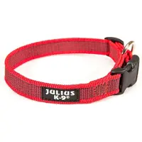 Julius-K9 K9 C&G hundhalsband, röd/grå, 25mm/39-65cm