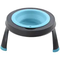 Dexas Popware for Pets Single Elevated Pet Feeder Small Gr/Bl