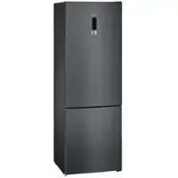 Siemens iQ300 coolFlex KG49NXXEA - Kylskåp/frys - bottenfrysskåp - bredd: 70 cm - djup: 67 cm - höjd: 203 cm - 438 liter - Klass E - svart rostfrit...