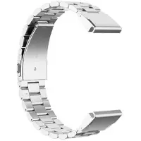 Mtp Products Armband i rostfritt stål för Garmin QuickFit 22mm / Garmin Fenix 7 / 7 Pro / 6 Armband med tre pärlor - Silver