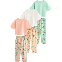 Next Pyjamas ljusgrön / orange / off-white