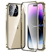 Mtp Products iPhone 14 Pro Magnetisk Skal med Härdat Glas - Guld