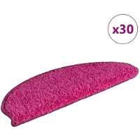 vidaXL Trappmattor 30 st 65x21x4 cm rosa halvrunda stora