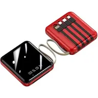 Mtp Products Mini Powerbank 20000mAh - 2x USB, Lightning, USB-C, MicroUSB - Röd