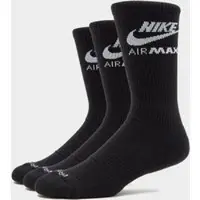 Nike 3-Pack Air Max Crew Socks, svart