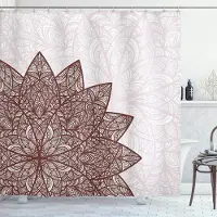 Chic Home Mandala Boho Duschdraperi Färgglatt Blommigt Badrumsdraperi för Hem Badkarsdekoration Vattentätt Polyestertyg med Krokar W90xH180cm