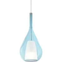 Ideal Lux Hänglampa Kalique, dimbar, Blå, Vardagsrum / matsal, Syntetmaterial, Modern, Pendellampa