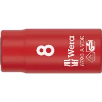 Wera 8790 A VDE 05005935001 Ytter-sexkantig Hylsnyckelinsats Isolerade 8 mm 8 mm 1/4