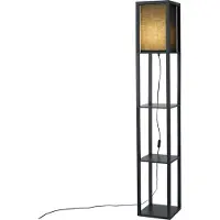 QAZQA Modern golvlampa svart - Stojan