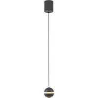 Schöner Wohnen Glas pendellampa Lini, Svart, Vardagsrum / matsal, Metall, Modern, Pendellampa