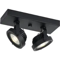 QAZQA Modern infälld spotlight svart inkl. dimbar LED 2-ljus - Apollo