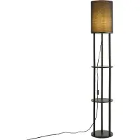 QAZQA Smart golvlampa svart inkl. WiFi A60 - Stojon