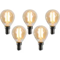 LUEDD Set med 5 E14 LED-lampor G45 Guld 2W 180 lm 2100K