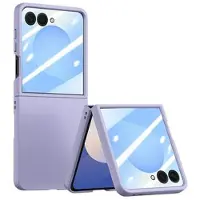 Mtp Products Samsung Galaxy Z Flip7 Plastskal med yttre skärmskydd i härdat glas - Lila