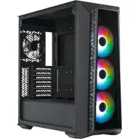 Cooler Master MasterBox 520 - Mid tower - ATX - genomskinlig sidopanel (härdat glas) - ingen strömförsörjning (ATX) - svart - USB/ljud