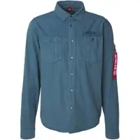 Alpha industries Skjorta 'Air Force' duvblå / svart