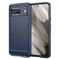 Mtp Products Google Pixel 8 Borstat TPU Skal - Kolfiber - Blå