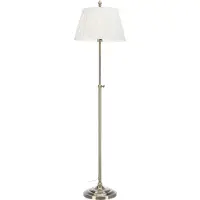 Markslöjd Golvlampa Oxford, Mässing / guld, Vardagsrum / matsal, Textil / tyger / siden, Golvlampa