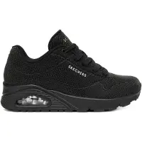 SKECHERS UNO - Skinande Skala Polyuretan Kvinnors Svart Standard Sneakers