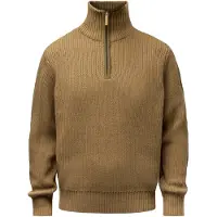 Pinewood Philip Stickad Tröja Herr (Färg: D.Sandstone, Storlek: Medium)