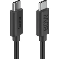 Hama USB-C Kabel USB 2.0 USB-C-kontakt 1.2 m Svart med USB 00086446