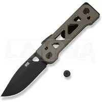 We Knife Tyro WE24001-3 Stonewashed CPM 20CV, Bronze Titanium, Snecx Tan design, pocket knife