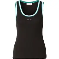 Calvin Klein Jeans Contrast Trim Ribbed Logo Graphic Tank Top