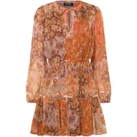 Desigual Klänning brun / ljusorange / mörkorange / off-white