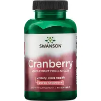 Swanson Health Tranbär, Naturligt Fruktkoncentrat, Superstyrka, 60 Mjuka Kapslar