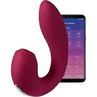 Satisfyer Sunray - uppladdningsbar 2‑i‑1 lufttrycksvibrator (röd)