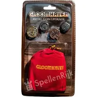 Cephalofair Games : Gloomhaven: Metallmynt Uppgradering - 60 Mynt & Dragrem, Spel Tillbehör