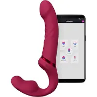 Lovense Lapis Double-Ended Vibrerande Strapless Strap-on - Ljusrosa - Ljusrosa